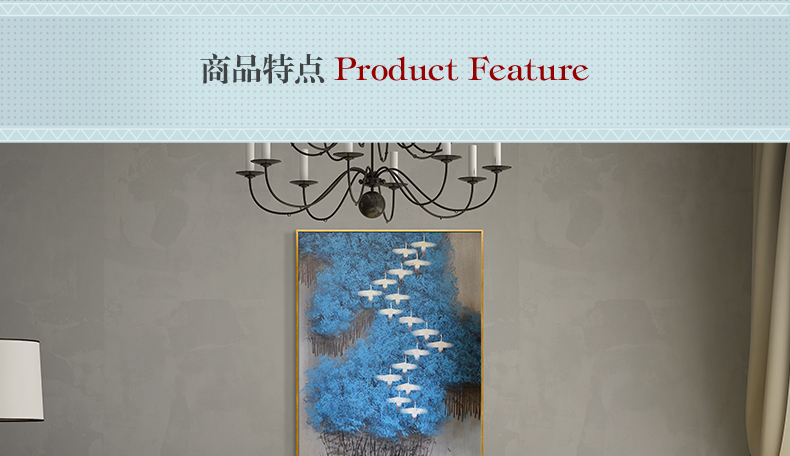 現(xiàn)代簡(jiǎn)約抽象畫 客廳掛畫臥室藝術(shù)裝飾畫 手繪油畫  白雁過(guò)林